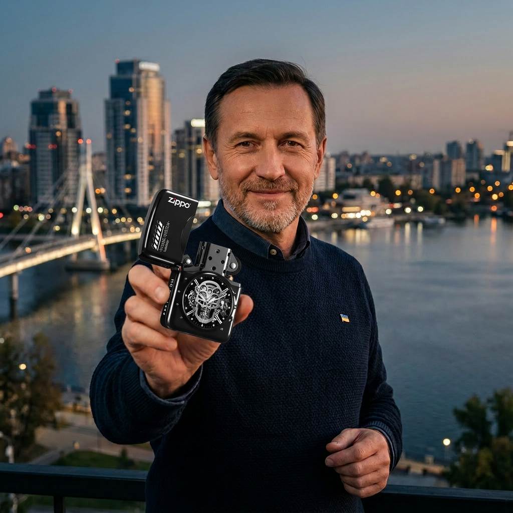Користувач відкриває коробку розумного подарунку Zippo